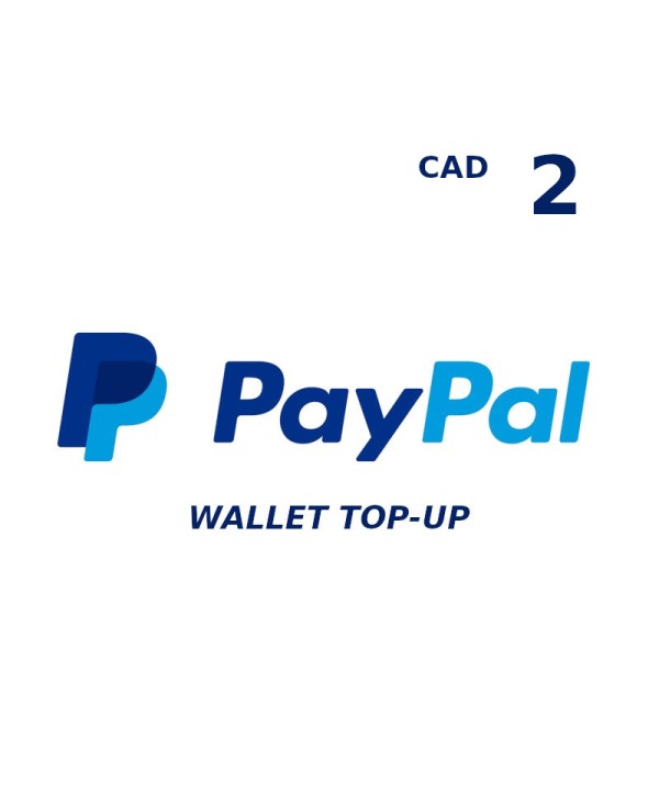 PayPal Wallet CAD 2 Top Up Key GLOBAL